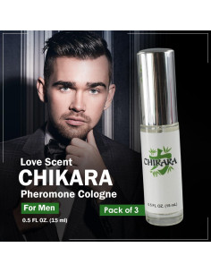Colonia de Feromonas Chikara para Hombres - 3 x 15 ML 2