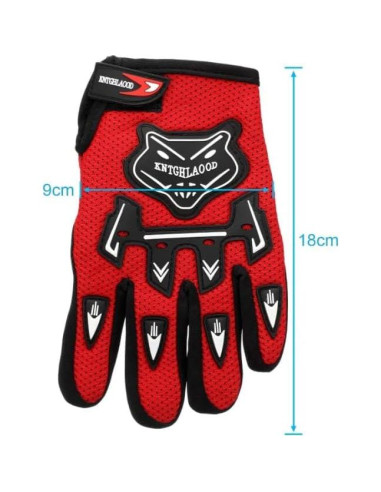 Guantes de Motocross para Niños MRS RED - 18 cm - Poliester