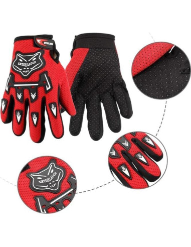Guantes de Motocross para Niños MRS RED - 18 cm - Poliester
