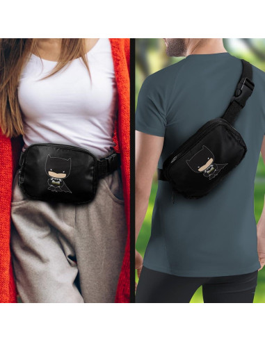 Bolso de Cintura Unisex Batman Chibi Cute Ajustable 20x14cm