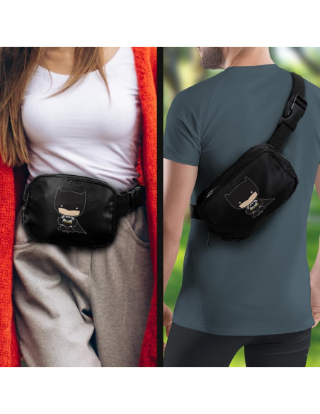 Bolso de Cintura Unisex Batman Chibi Cute Ajustable 20x14cm