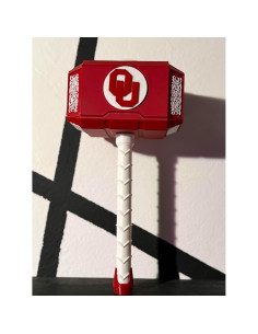 Martillo Thor Personalizado OU Sooner 31.75 cm con Base 2