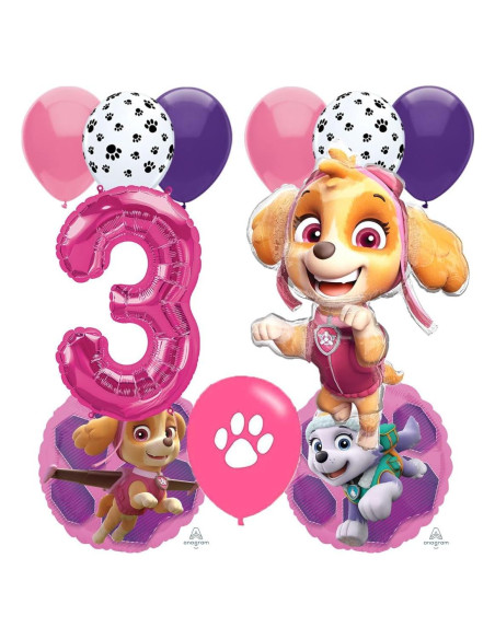 Globos de Cumpleaños Paw Patrol Anagram 11 Piezas Multicolor