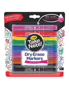 Marcadores Borrables Fun Express 12 Piezas Color Vibrante