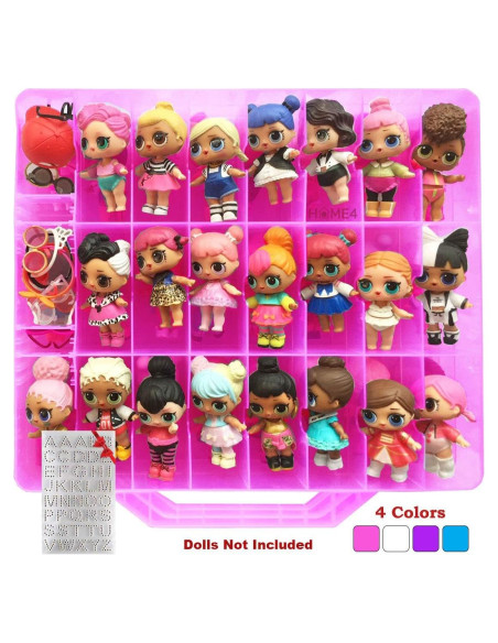 Contenedor de Almacenamiento Doble Lado HOME4 - Rosa - 48 Compartimentos - Sin BPA