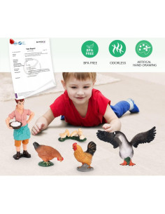 Figuritas de Animales de Granja Volnau 14PCS Educativas 2