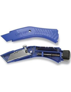 Cuchillo Utility Retráctil Lutz 35699 Azul con 3 Hojas 2