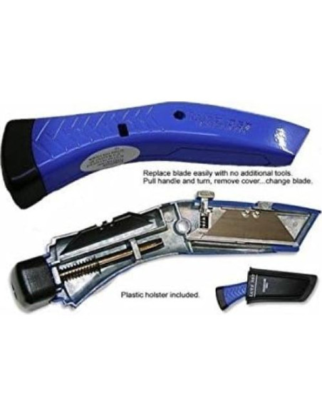Cuchillo Utility Retráctil Lutz 35699 Azul con 3 Hojas