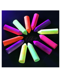 Tiza Neón Lavable Feifeiya 12 Pcs Brilla en la Oscuridad