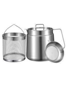 Olla Coladora de Aceite 2 en 1 MAQUITA 2L Acero Inoxidable