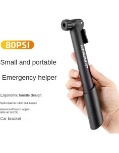 Mini Bomba de Bicicleta Manual Orquídeas de Andy 80 PSI Negra 2