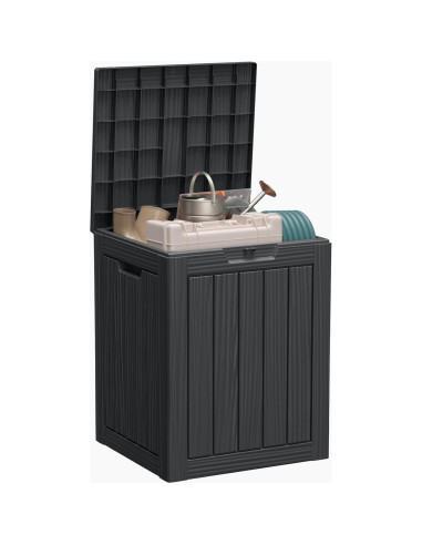 Caja de Almacenamiento PatioZen 106L Impermeable Negra
