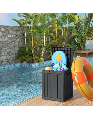 Caja de Almacenamiento PatioZen 106L Impermeable Negra