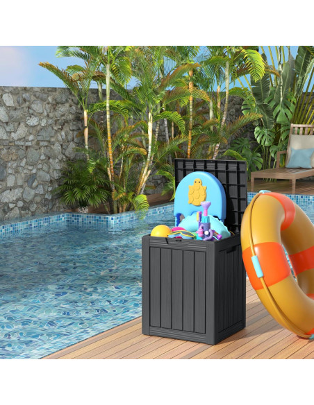 Caja de Almacenamiento PatioZen 106L Impermeable Negra