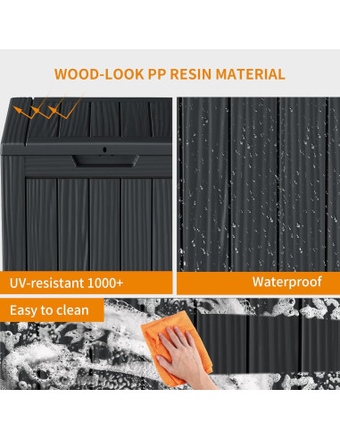 Caja de Almacenamiento PatioZen 106L Impermeable Negra