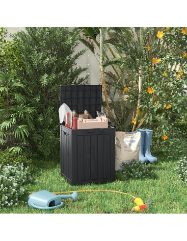 Caja de Almacenamiento PatioZen 106L Impermeable Negra