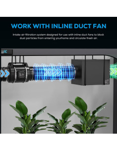 Caja de Filtro AITECAC 4 Pulgadas con Filtros MERV10 y MERV13 2