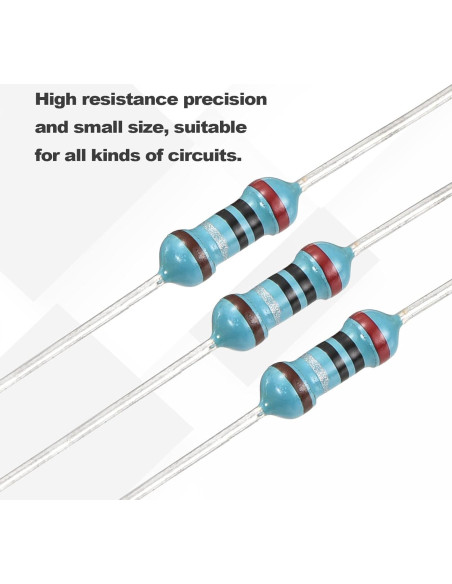 Resistores de Película Metálica YOKIVE 2 Ohm 100 Pcs 1/4W