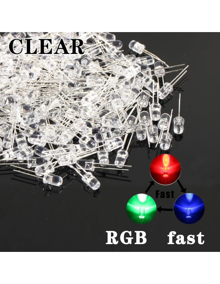 150 Diodos LED 5mm Juasky RGB para Proyectos DIY