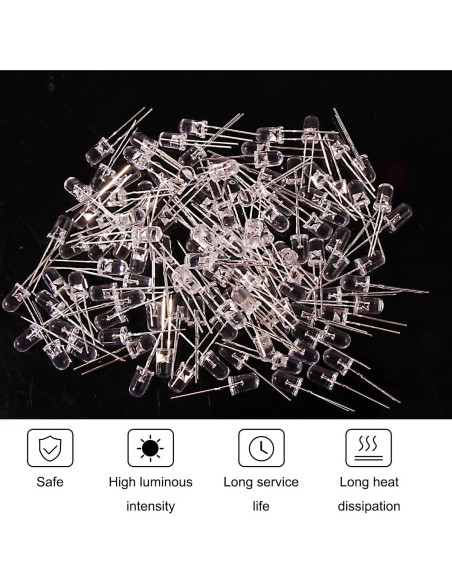 150 Diodos LED 5mm Juasky RGB para Proyectos DIY