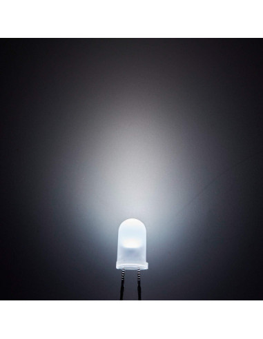 Luces LED Diodo Blanco 5mm Pre-Cableadas CHANZON 20 pcs