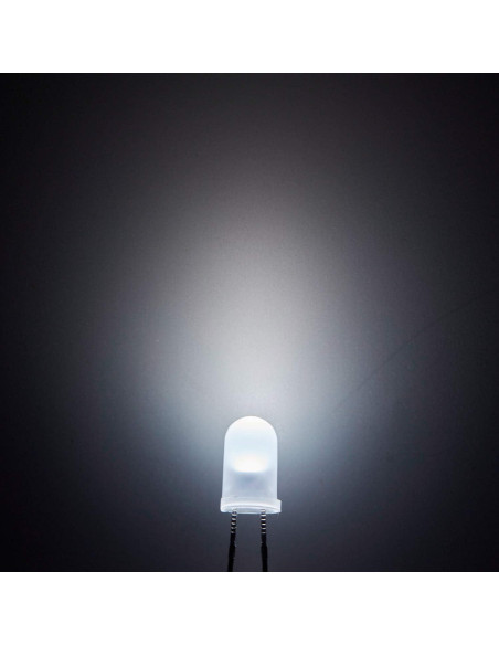 Luces LED Diodo Blanco 5mm Pre-Cableadas CHANZON 20 pcs