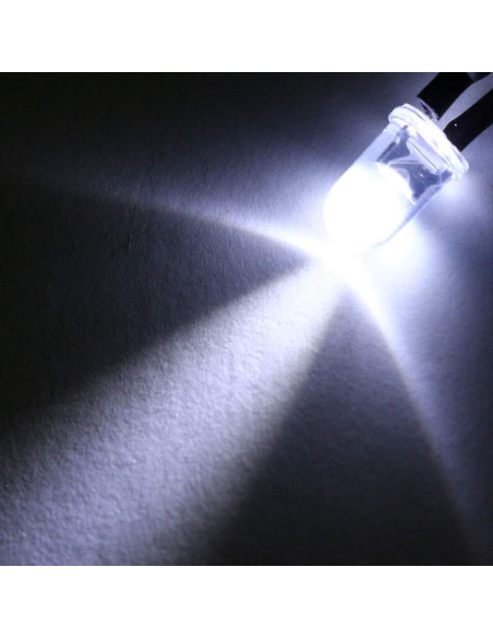 10 LEDs Pre Cableados 3mm uxcell Blanco DC 9-12V 20cm