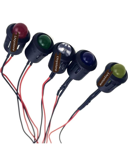 50 Piezas LED Pre Cableado 10mm 12V Ltvystore Colores Variados