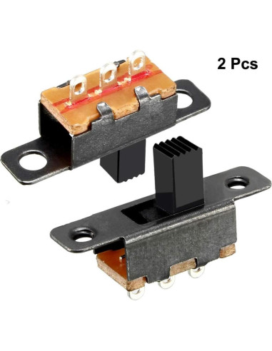 Interruptor Deslizante uxcell SPDT 6mm 2 Posiciones 3 Terminales