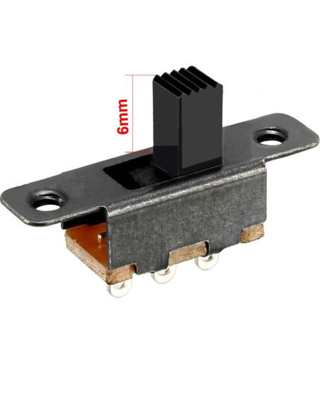 Interruptor Deslizante uxcell SPDT 6mm 2 Posiciones 3 Terminales