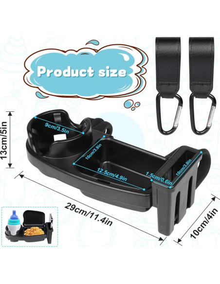 Bandeja de Snacks Universal NOTEZMATE para Cochecito 3 en 1
