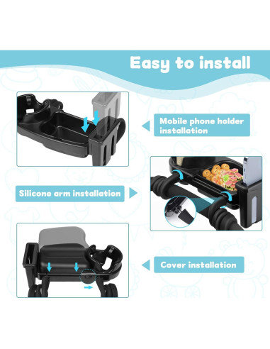 Bandeja de Snacks Universal NOTEZMATE para Cochecito 3 en 1