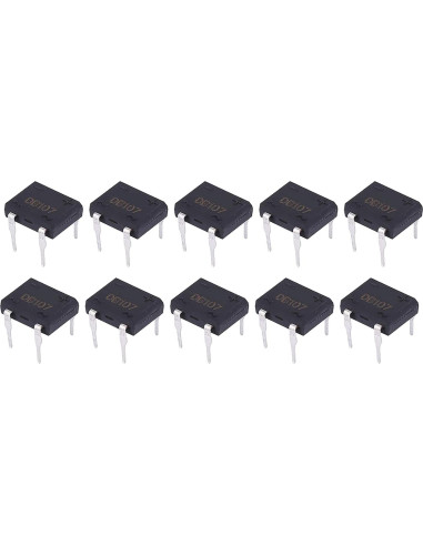Rectificador de Puente Garosa DB107 1A 1000V 10 Piezas
