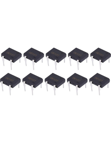 Rectificador de Puente Garosa DB107 1A 1000V 10 Piezas