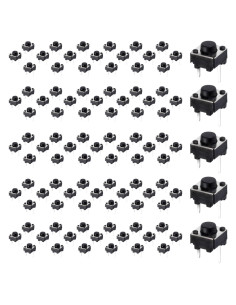 Interruptor Táctil 100pcs 6x6x5mm 12V JIQI 2 Pines On/Off