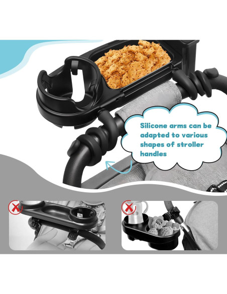 Bandeja de Snacks Universal NOTEZMATE para Cochecito 3 en 1