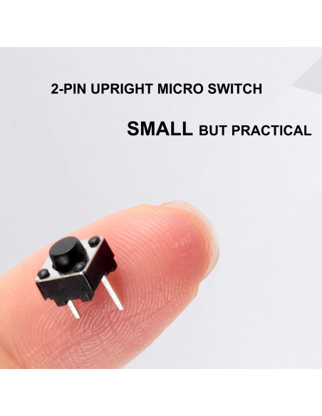 Interruptor Táctil 100pcs 6x6x5mm 12V JIQI 2 Pines On/Off