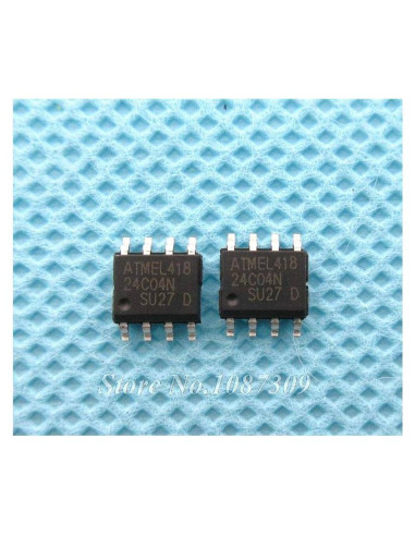 20 Piezas EEPROM AT24C04N 4KB I2C SOP-8 Genérico