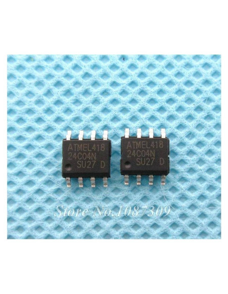 20 Piezas EEPROM AT24C04N 4KB I2C SOP-8 Genérico