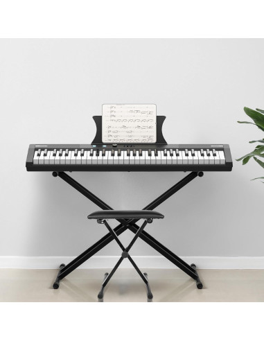 Piano Eléctrico Portátil Senfot 61 Teclas con Accesorios