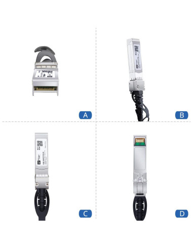 Cable SFP+ 10G H!Fiber DAC Twinax Pasivo 1m Compatible Ubiquiti