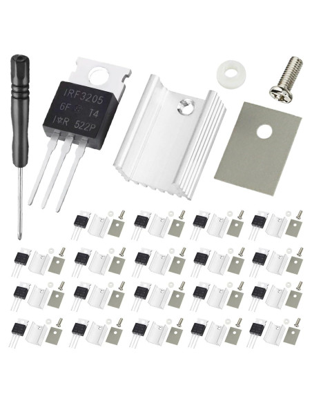Transistor MOSFET IRF3205 N-Canal 55V 110A con Kit 20 pcs