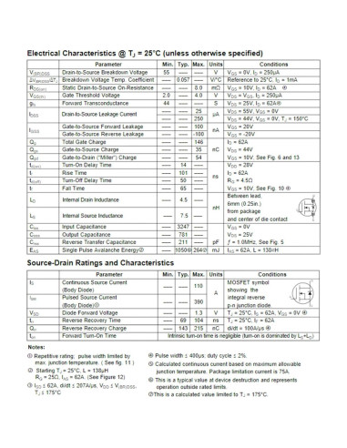 Transistor MOSFET IRF3205 N-Canal 55V 110A con Kit 20 pcs