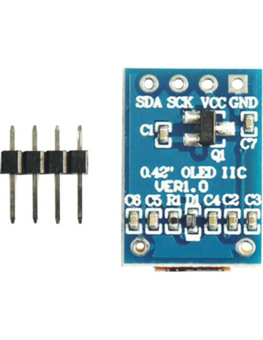 5PCS Pantalla OLED 0.42" (1.07 cm) Módulo LCD 72x40 4pin
