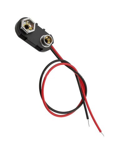 10 Clips Conector de Batería 9V HXNH con Soporte de Cables