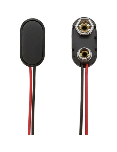 10 Clips Conector de Batería 9V HXNH con Soporte de Cables