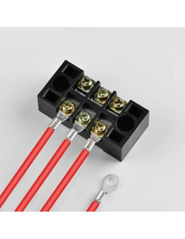 100 Terminales de Anillo No Aislados Teansic AWG16-14 6.35mm