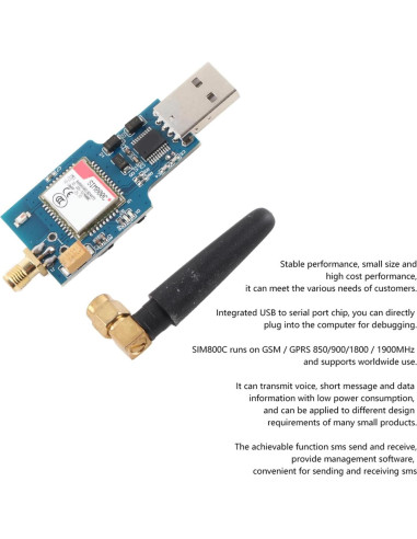 Módulo USB a GSM YOUTHINK SIM800C Envío y Recepción SMS