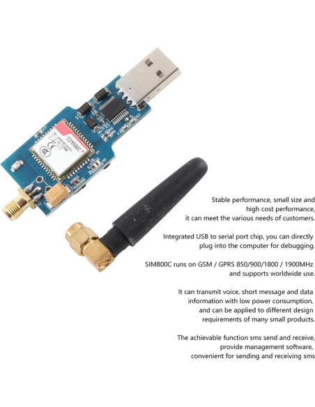 Módulo USB a GSM YOUTHINK SIM800C Envío y Recepción SMS