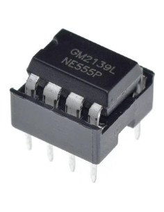 20 Piezas Chip Temporizador NE555 NE555P + Zócalos DIP 8 Pines